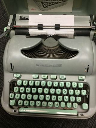 Vintage Hermes 3000 Portable Typewriter with Vintage 1962 Letter 2