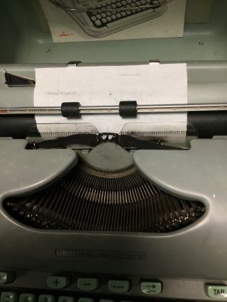 Vintage Hermes 3000 Portable Typewriter with Vintage 1962 Letter 4