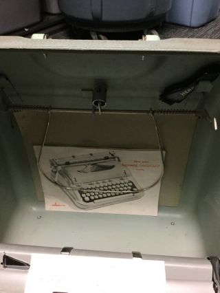 Vintage Hermes 3000 Portable Typewriter with Vintage 1962 Letter 5