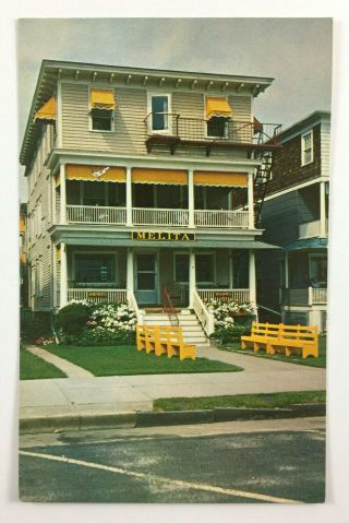 Vintage Photo Postcard Of The Melita Hotel Ocean Grove Jersey Unposted