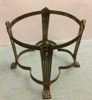 Solid Brass Stand,  4 Footed Brass Stand For Crystal Ball Or Glass Dish