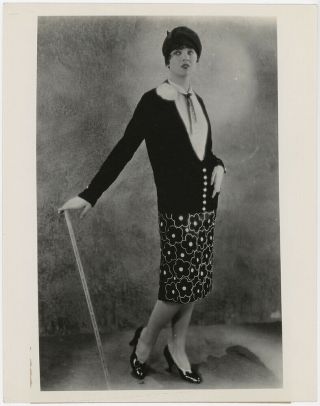Early Career Myrna Loy 1926 Vintage Silent Film Flapper Vamp Fashion Photograph