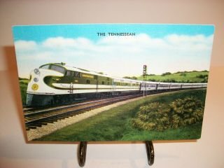 Tennessean Streamlined Train Southern Railway System Railroad Linen Postcard