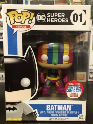 Funko Pop Dc Heroes Rainbow Batman 01 2016 Nycc Exclusive