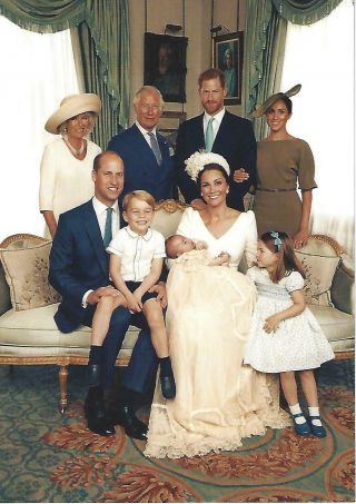 Prince William & Catherine 2018 Christening,  Clarence House - Single Postcard