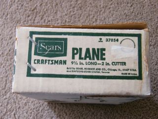 Vtg Sears Craftsman Plane 9 37054 9 1/2 " Long 2” Cutter Made In Usa Box