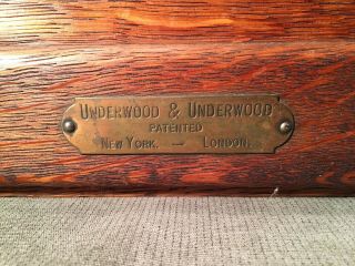Rare Antique Underwood & Underwood Wooden Storage Case Stereoscope Ny London