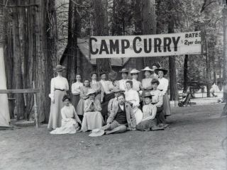 6 X Premium B&w Negatives Camp Curry Yosemite National Park California Usa 1900s