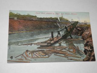 Panama Canal - Old Postcard - Canal Work Stopped By Flood - Bas Obispo