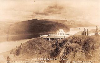 Q23 - 0976,  Vista House,  Crown Point,  Columbia River Hwy,  Ore. ,  Real Photo.