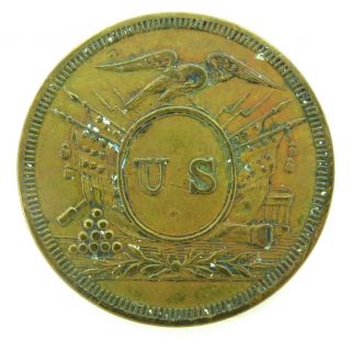 1864 ABRAHAM LINCOLN PRESIDENTIAL CAMPAIGN MEDALLION. 2