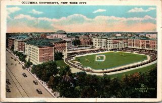 Sports Stadium Postcard York Ny,  Columbia University Field Vintage