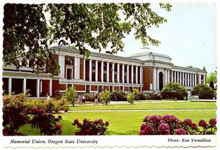 Oregon State University Postcard Memorial Union Osu Corvallis Unposted Vintage