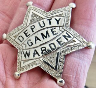 1930s Obsolete Badge Antique Deputy Game Warden Vintage Sachs Lawlor Denver,  Co.