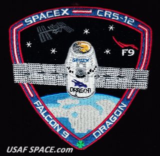 Crs - 12 - Spacex Falcon - 9 Dragon F - 9 Iss Nasa Resupply Mission Patch