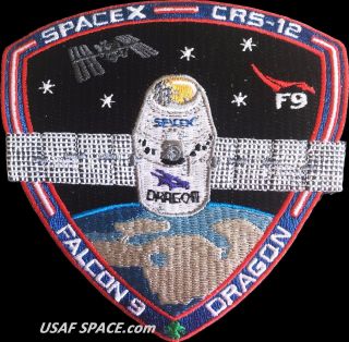 CRS - 12 - SPACEX FALCON - 9 DRAGON F - 9 ISS NASA RESUPPLY Mission PATCH 3