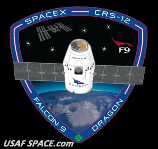 CRS - 12 - SPACEX FALCON - 9 DRAGON F - 9 ISS NASA RESUPPLY Mission PATCH 5