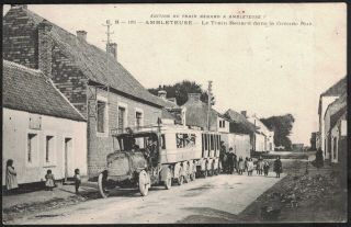 Postcard,  The Fox Train,  Main Street,  Ambleteuse,  Pas - De - Calais,  France.