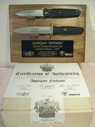 1997 Gerber Boker Applegate Fairbairn Ltd.  Ed.  117 Of 3000 Commemorative Knives