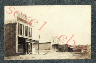 Pine Bluff Wyoming Street Scene - Circa 1910 Rppc Photo Grade 5