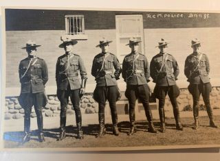 Vtg 1920s Royal Canadian Mounties Banff Canada George Noble Photo Postcard Rppc