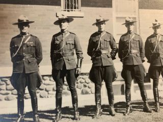 Vtg 1920s Royal Canadian Mounties Banff Canada George Noble Photo Postcard RPPC 3
