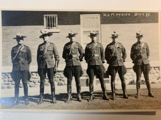 Vtg 1920s Royal Canadian Mounties Banff Canada George Noble Photo Postcard RPPC 4