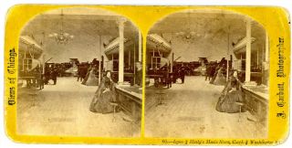 Chicago Il - Lyon & Healy Music Store - Clark & Washington St - Carbutt Stereoview
