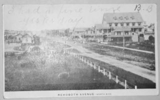 1906 Rppc Rehoboth Beach De.  Delaware Rehoboth Ave North Side Horn 