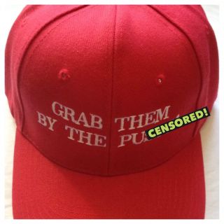 Make America Great Again Parody Trump Red Hat Grab Them By The P Embroidered