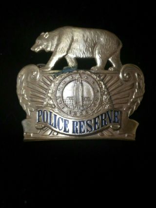 OBSOLETE POLICE RESERVE SHIELD & BADGE LOS ANGELES CALIFORNIA 3