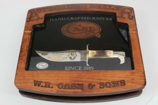 Case Xx 1999 Authorized Dealer Gold Etch Double Eagle Bowie Knife Display,  Nr