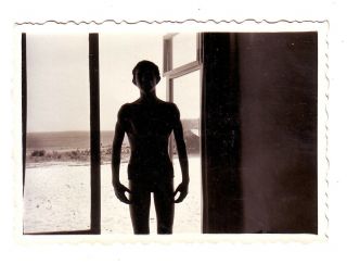 Semi Nude Man Gay Interest,  Vintage Silhouette Photo,  1950`s,  209