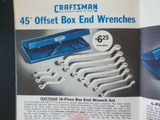 Vintage Craftsman rare complete 1939 - 40 CI 45 degree offset box end wrench set 2