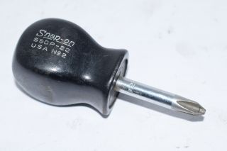 Vintage Snap - On Tools Ssdp22 Stubby No.  2 Phillips Screwdriver Black Handle