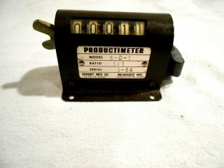Vintage Productimeter Durant Mfg Co Industrial Counter