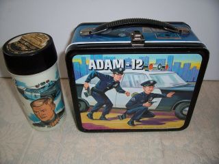 Vintage 1972 Adam 12 Lunch Box & Thermos All Nr Lunchbox