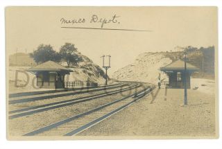 Rppc Prr Pennsylvania Railroad Station Mexico Pa Juniata Co Real Photo Postcard