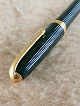 CARTIER DANDY 18KT Gold Plated & RESIN PIN STRIPED Design Rollerball Pen VGOOD 6