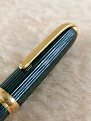 CARTIER DANDY 18KT Gold Plated & RESIN PIN STRIPED Design Rollerball Pen VGOOD 7