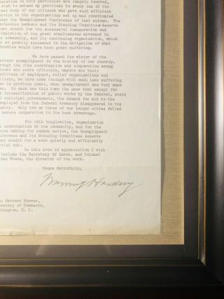 RARE 29th President Warren Harding 1922 White House Typed and Signed Letter 3