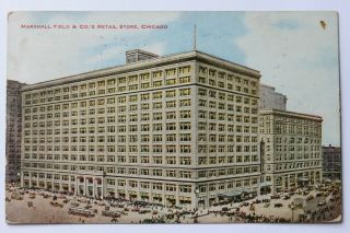 Old Postcard Marshall Field & Co.  Retail Store,  Chicago,  Illinois,  1910