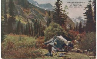 Camp Life Cascades Great Northern Railway 1910 Wa