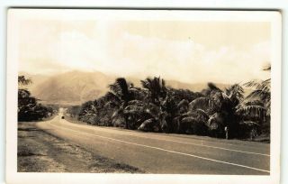 Wwii - Road To Wailuku Maui,  Hawaii Rppc Real Photo Postcard