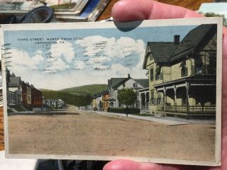 Third Street,  North From Coal,  Lehighton,  Pa Postcard