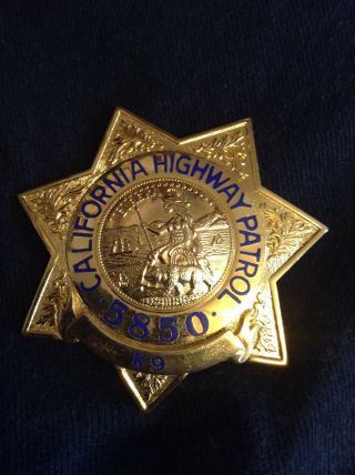 {very Scarce} Vintage Obsolete California Highway Patrol K - 9 Badge - Conditio