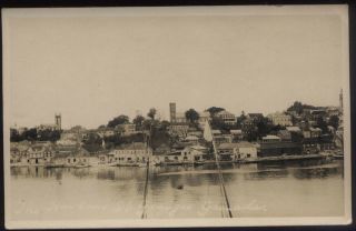 1910 - 20 Grenada St Georges Harbour From Sea,  Real Photo Postcard