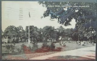 Public Park Hempstead Long Island Ny 1947 Tomlin Art Company