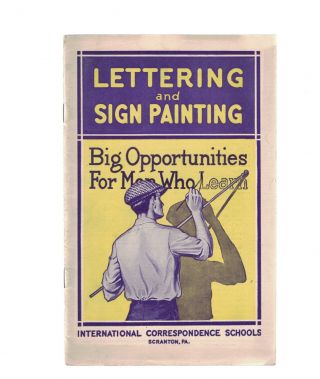 Letter And Sign Painting International Correspondance Schools 1920