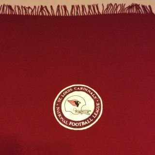 Pendleton Wool Fringed Stadium Blanket Throw Red St Louis Cardinals NFL Applique 5